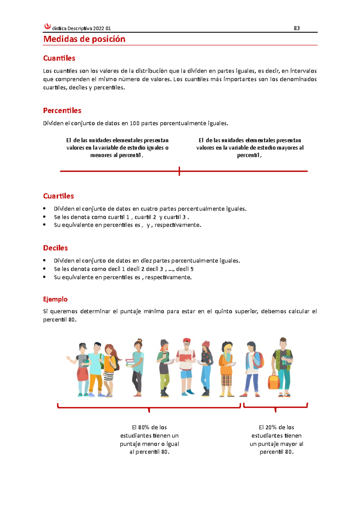 Ma Cuaderno De Trabajo Semana Sesi N Medidas De Posici N Cuantiles Los