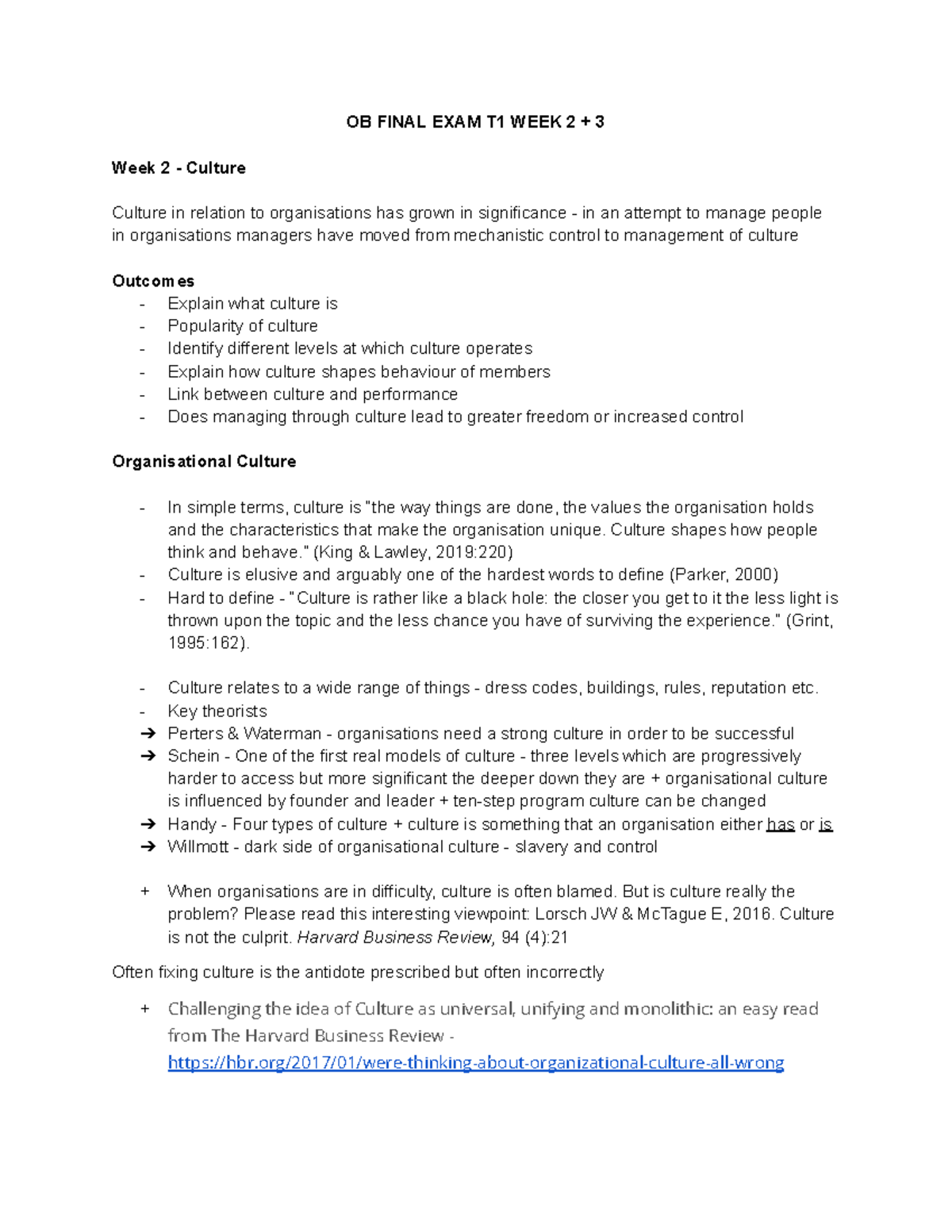 OB T1 WEEK 2 + 3 - Term1 W1+2 notes - OB FINAL EXAM T1 WEEK 2 + 3 Week ...