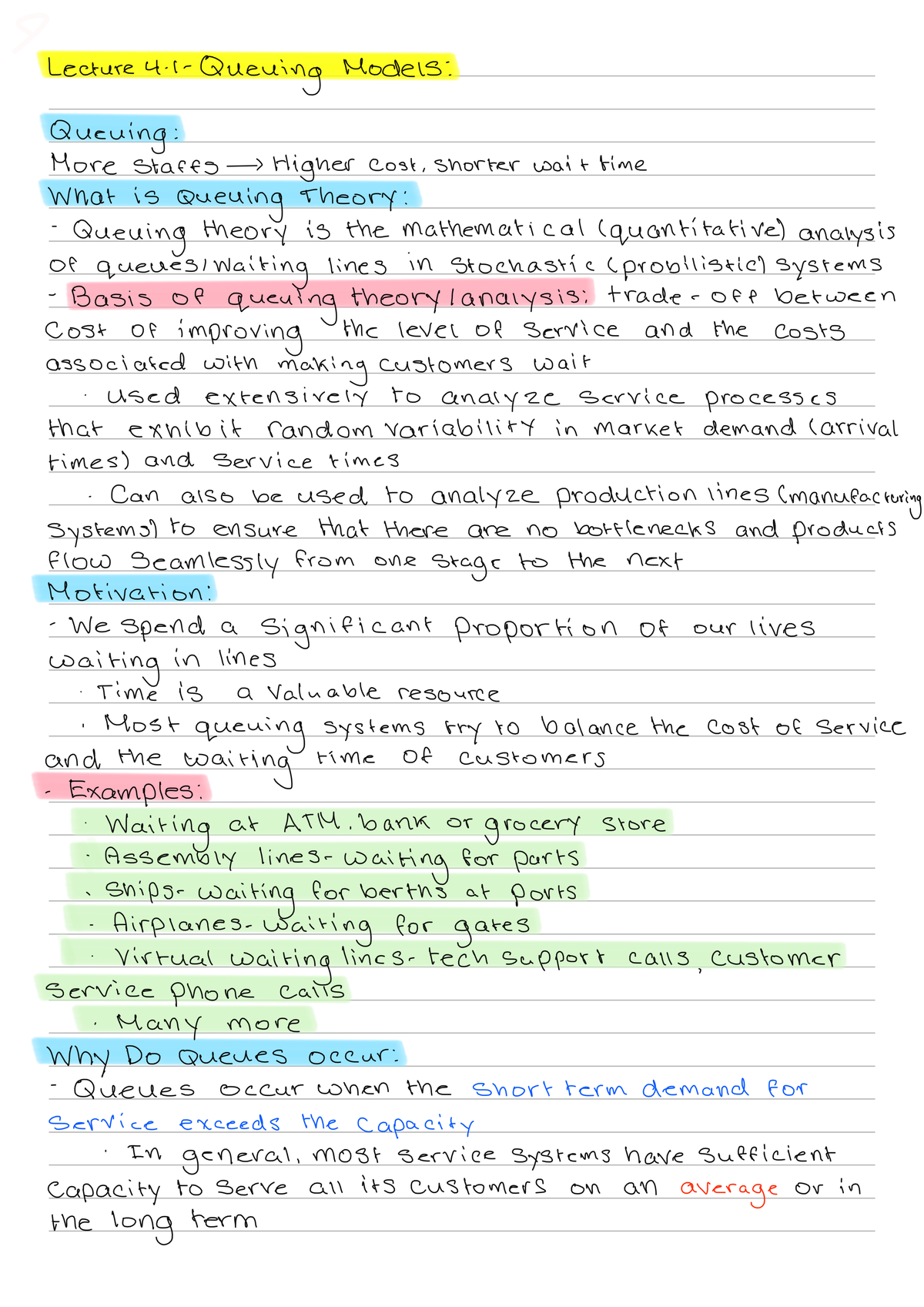 Week 4-Lesson 7-Queuing Models AMJ - ADM2302 - Studocu