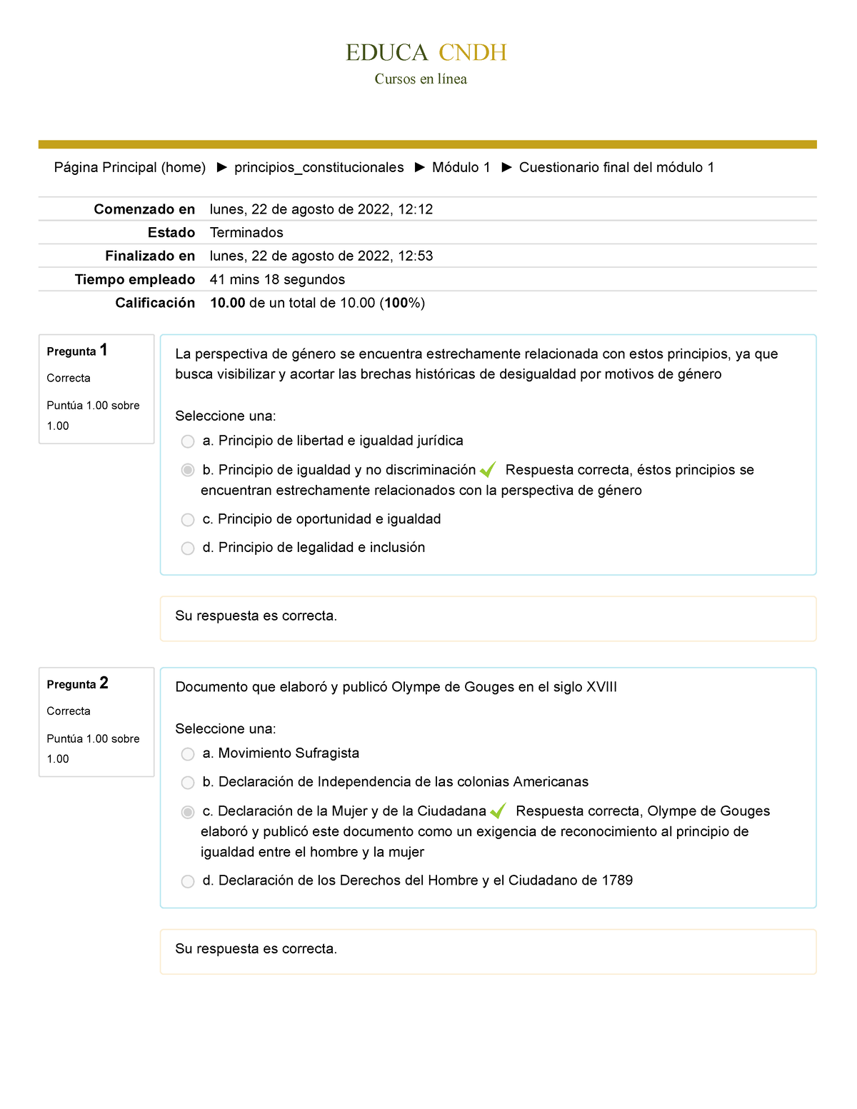 Cuestionario Final Del Módulo 1 CNDH - EDUCA CNDH Cursos En Línea ...