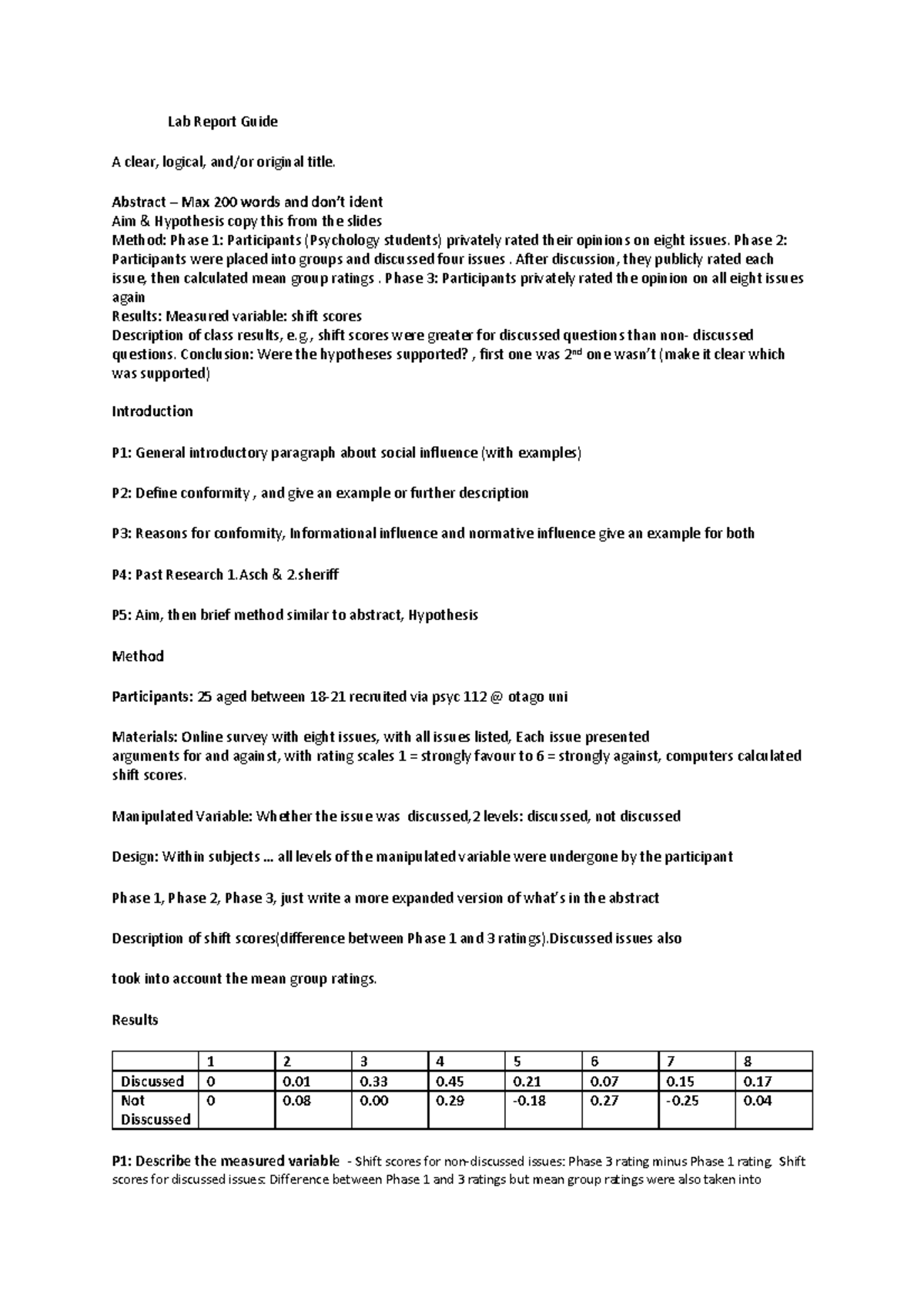 Lab Report Guide - Abstract – Max 200 words and don’t ident Aim ...