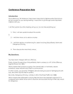 BTC Con Prepare Template Con Prep Note - CONFERENCE PREPARATION NOTE ...