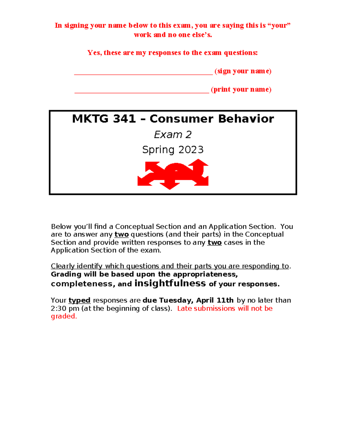 2nd+Exam+-+Spring+2023 - In signing your name below to this exam, you ...