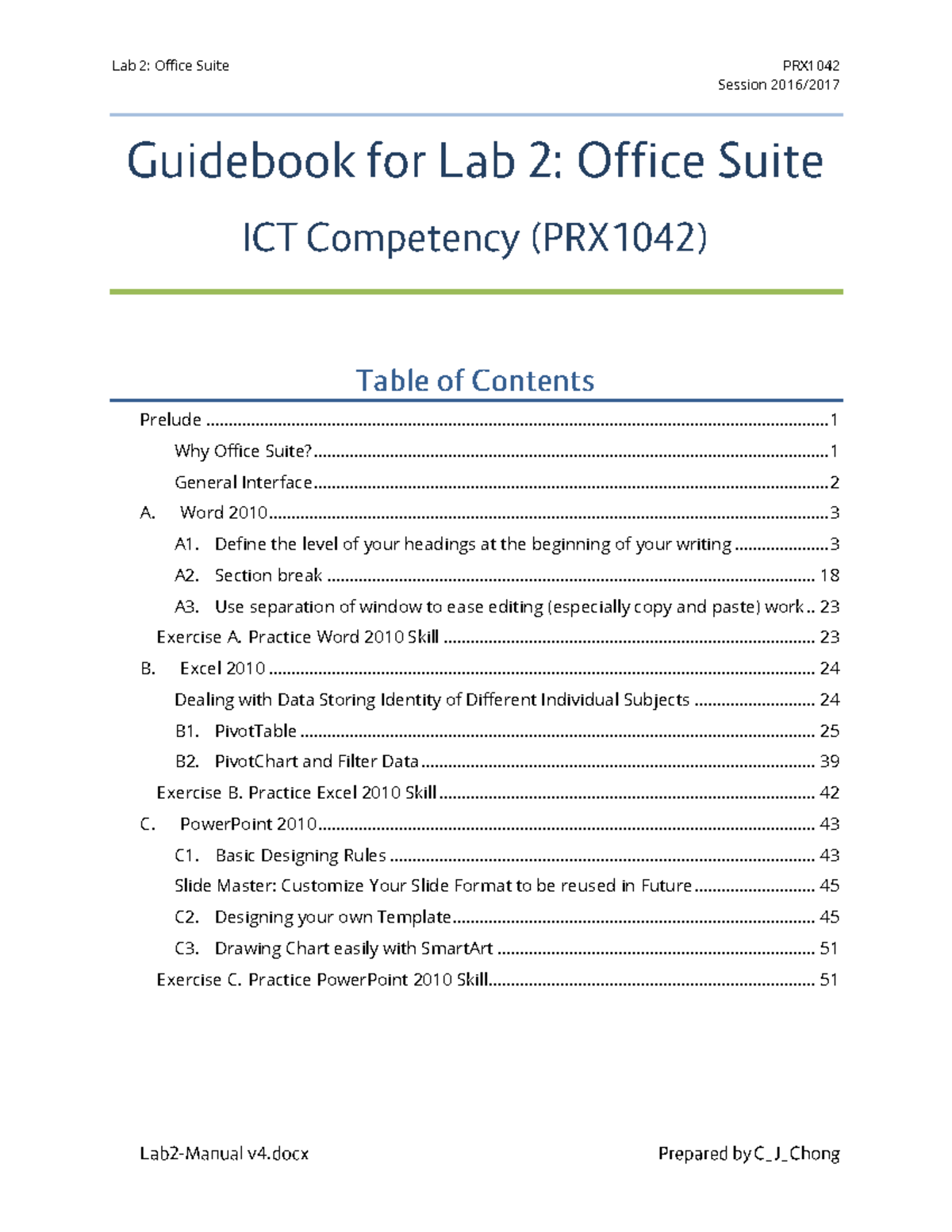 Lab Manual Office Suite - Session 2016/ This guidebook aims to improve ...