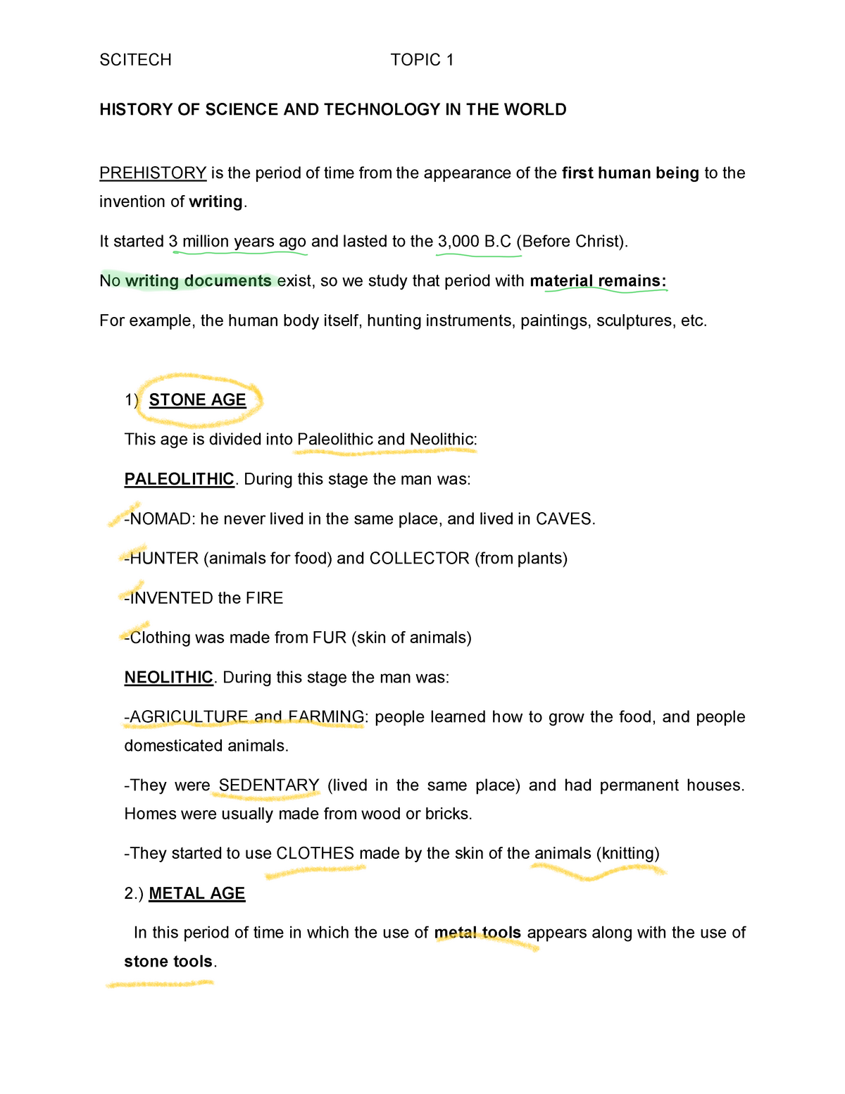 how science and technology evolved each period of history essay