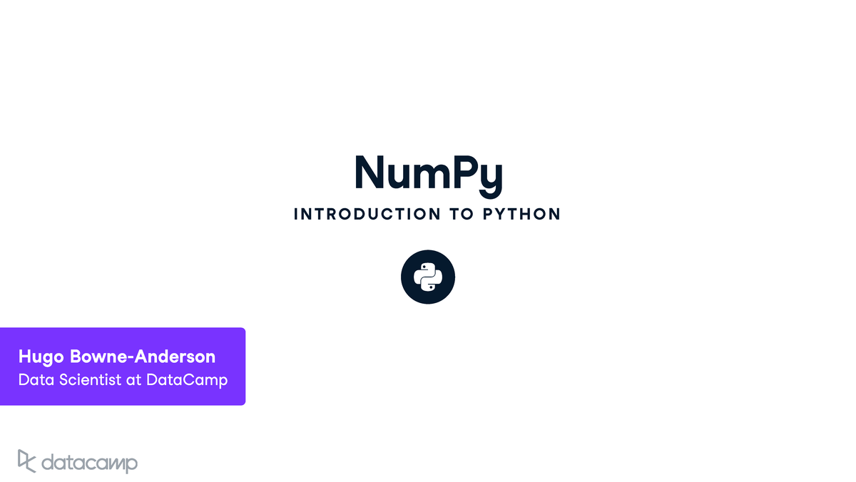 Chapter 4 - Python and Statistics - NumPy I N T R O D U C T I O N T O P ...