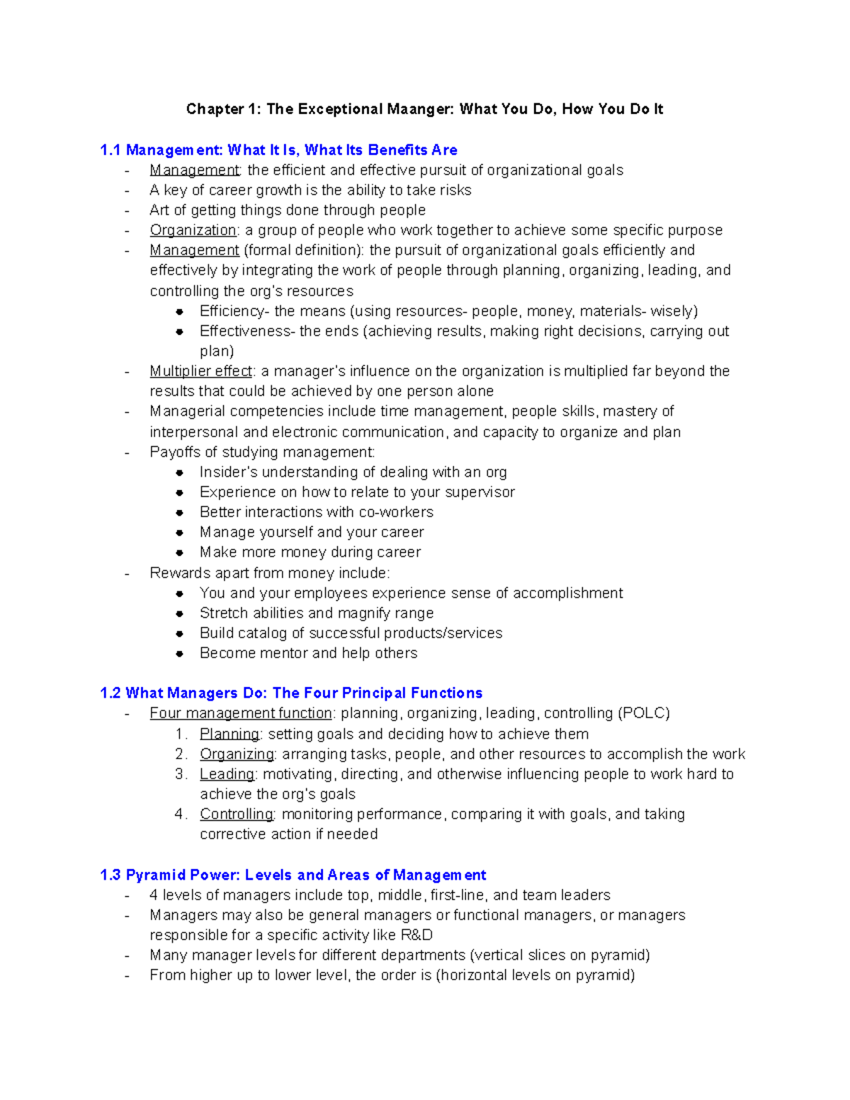 Chapter 1 - Management: a Practical Introduction - Chapter 1: The ...