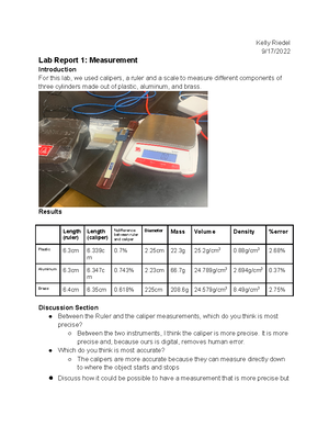 Lab 8 ballistic pendulum - Kelly Riedel 11/16/ Lab 8: Ballistic ...