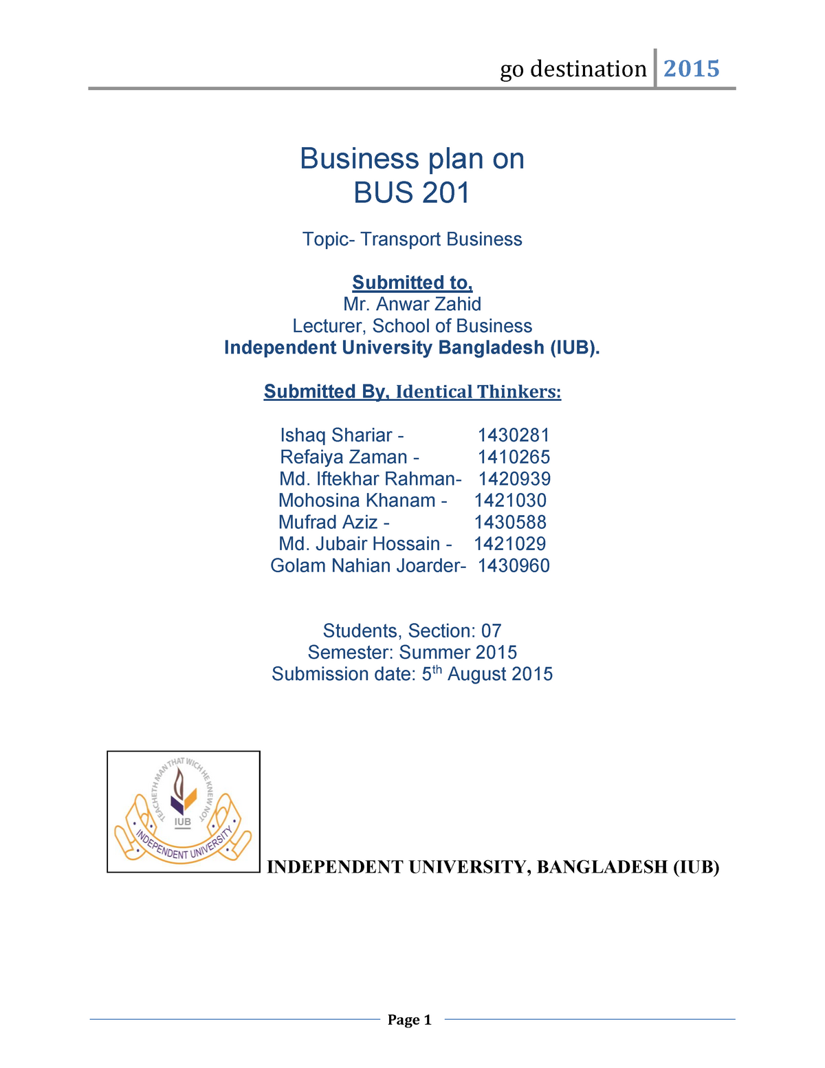 bus business plan pdf