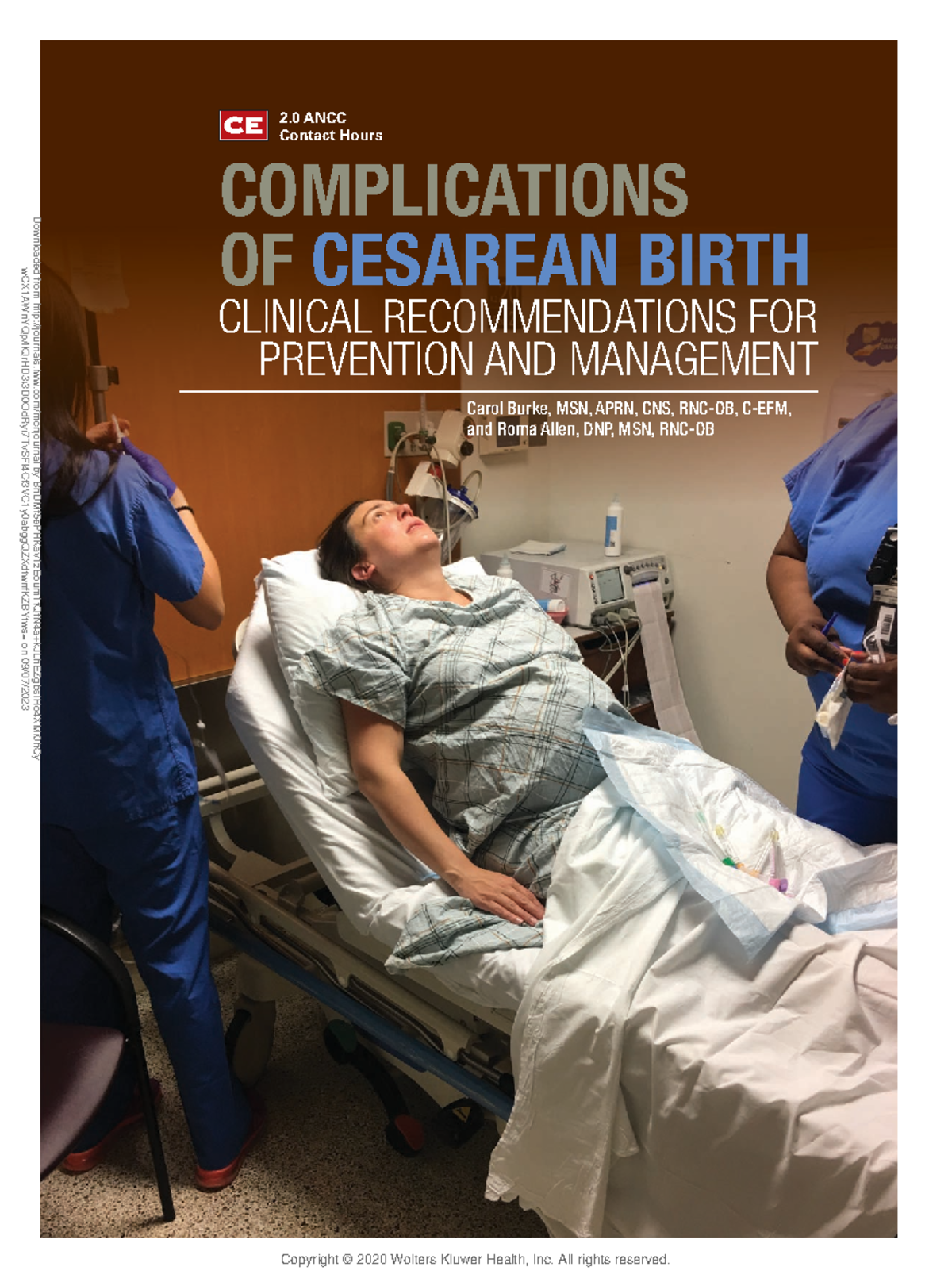 Complications of cesarean birth clinical - 92 volume 45 | number 2 ...