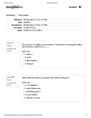 BIO201Topic 8 Graded Quiz - BIO201_MH_V3 | Topic 8: Joints Question 1 ...