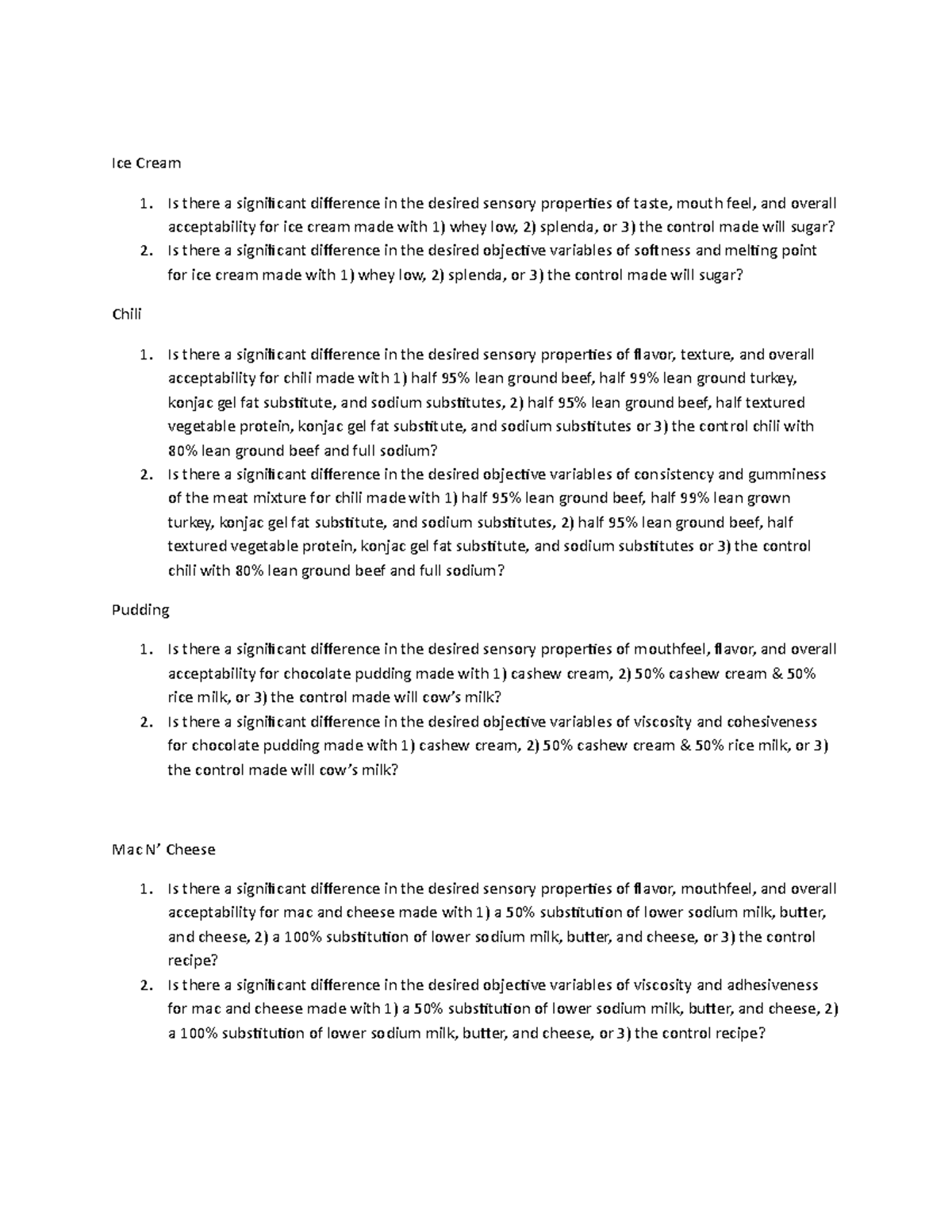 Research+question+ Examples - Ice Cream Is there a significant ...
