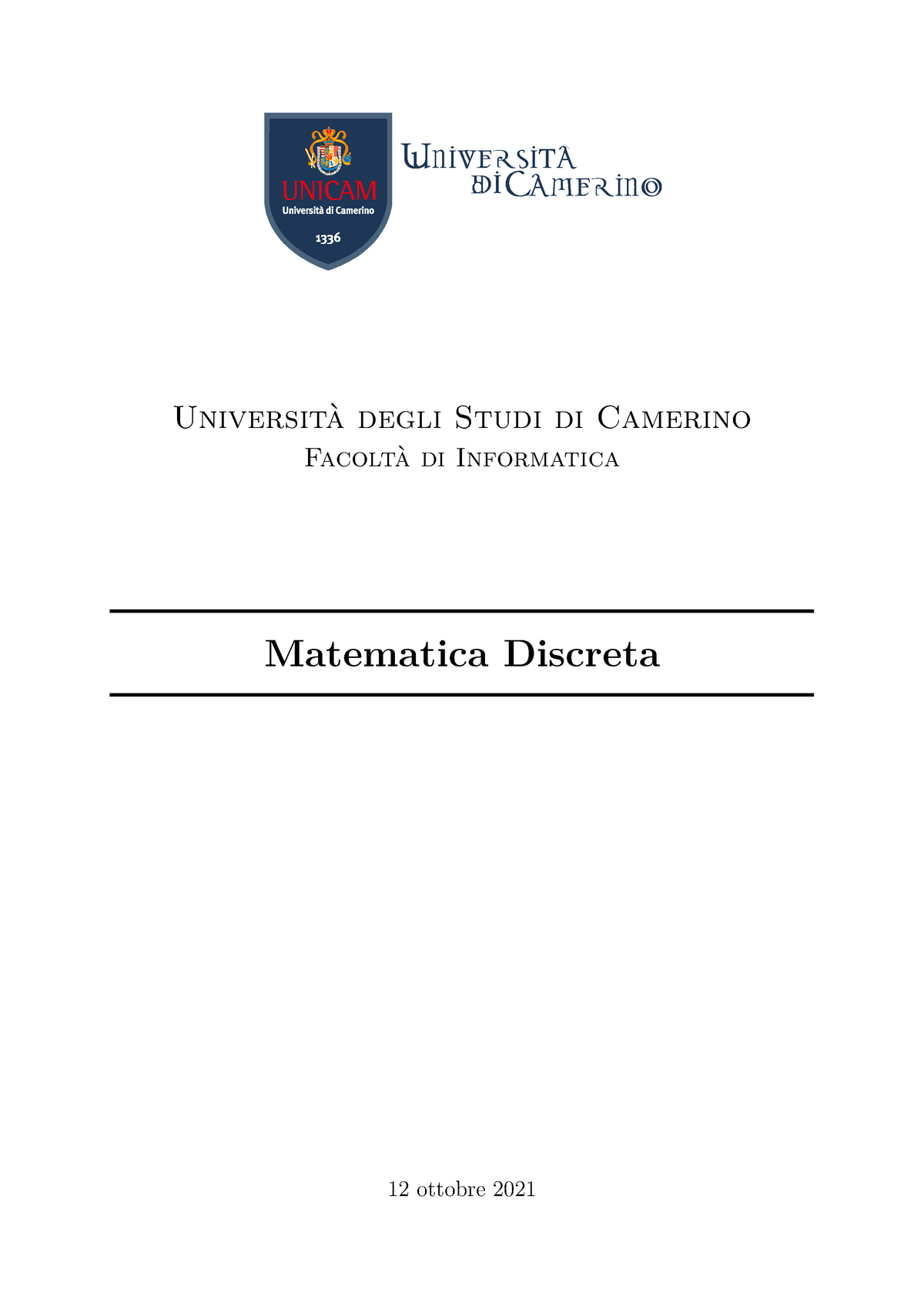 Matematica Discreta - Riassunto Dei Capitoli Del Libro Richiesti Dal ...