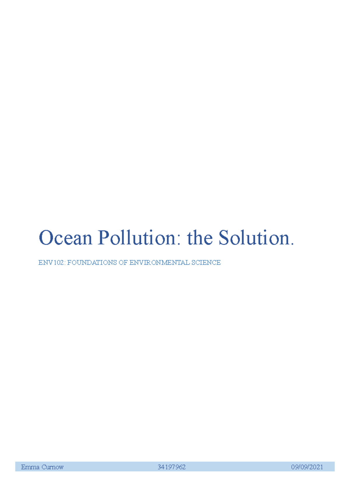 ocean pollution conclusion essay