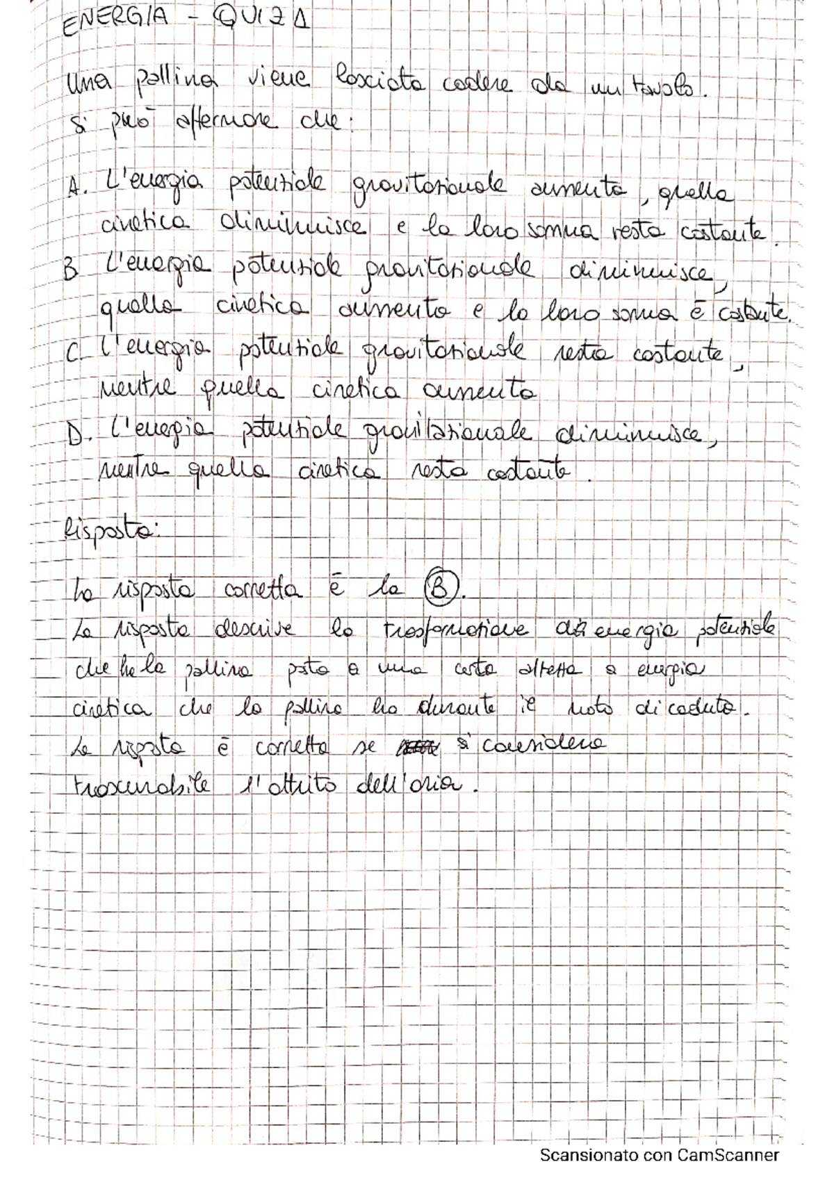 verifica di fisica sugli errori con soluzioni pdf