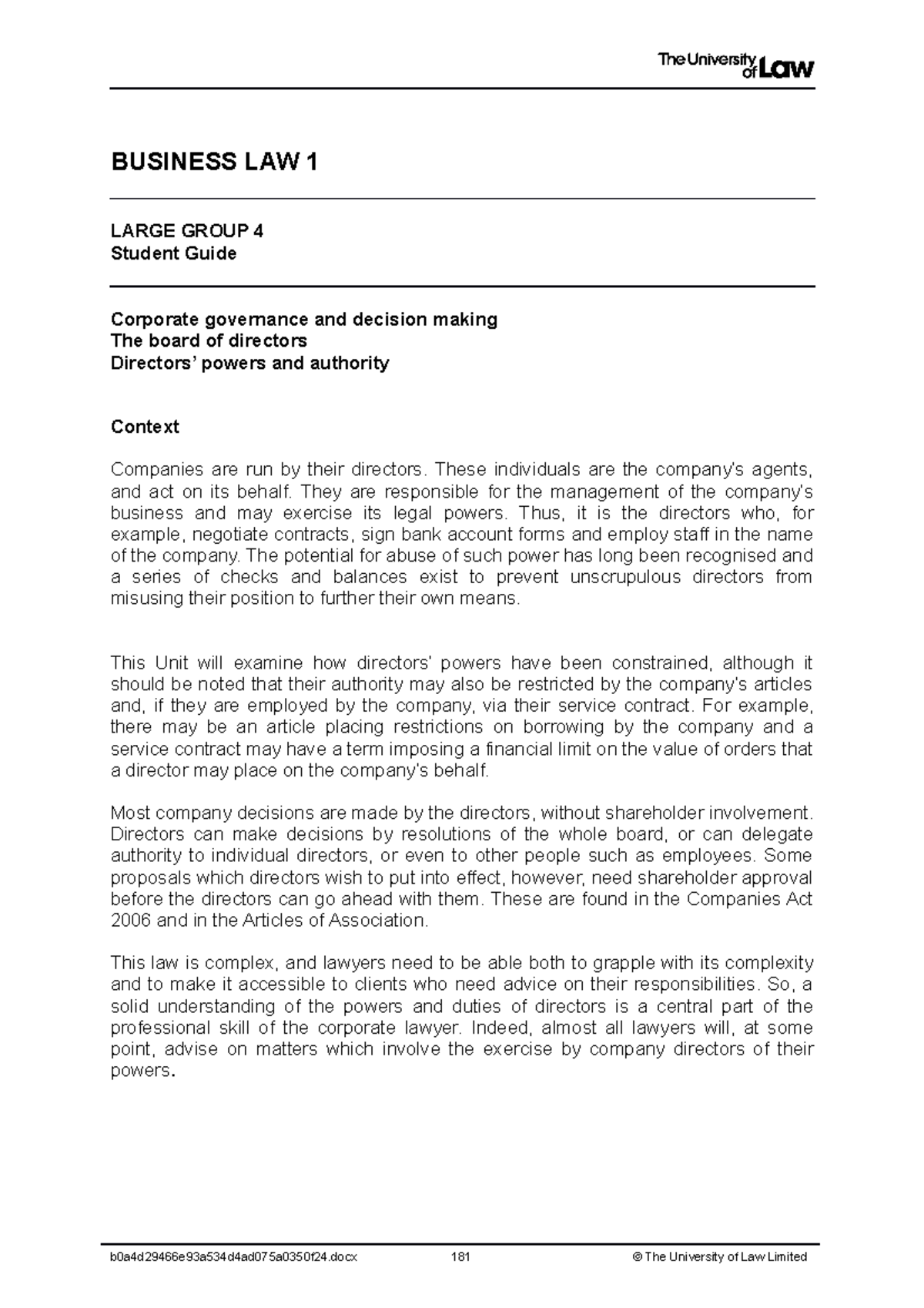 2122 bus1 lg04 ce01 student guide - BUSINESS LAW 1 LARGE GROUP 4 ...