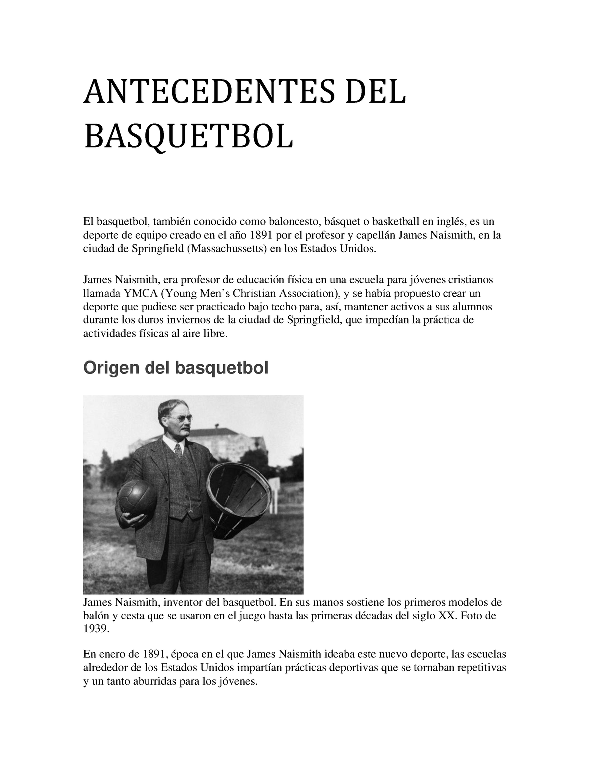 Basquetbol Antecedentes Del Basquetbol El Basquetbol También Conocido Como Baloncesto 2669