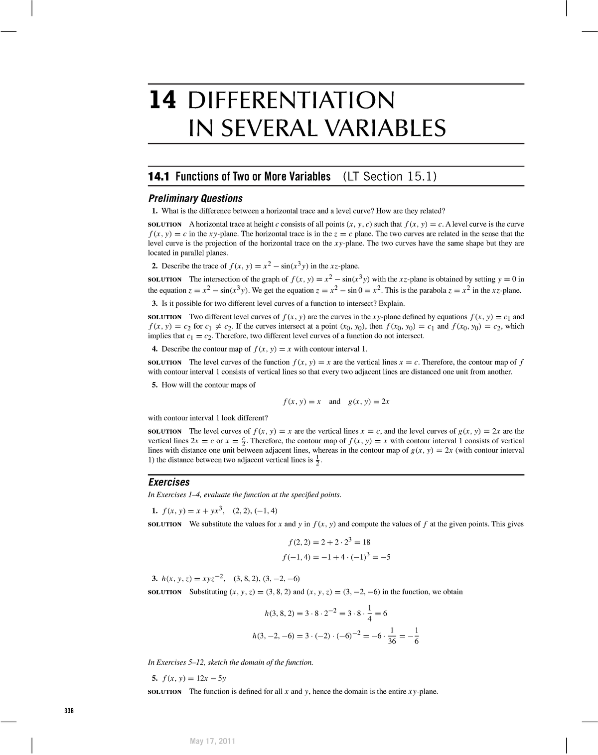 Ch15 Solution Manual Calculus Early Transcendentals Studocu