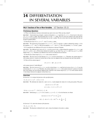 Ch15 Solution Manual Calculus Early Transcendentals Studocu