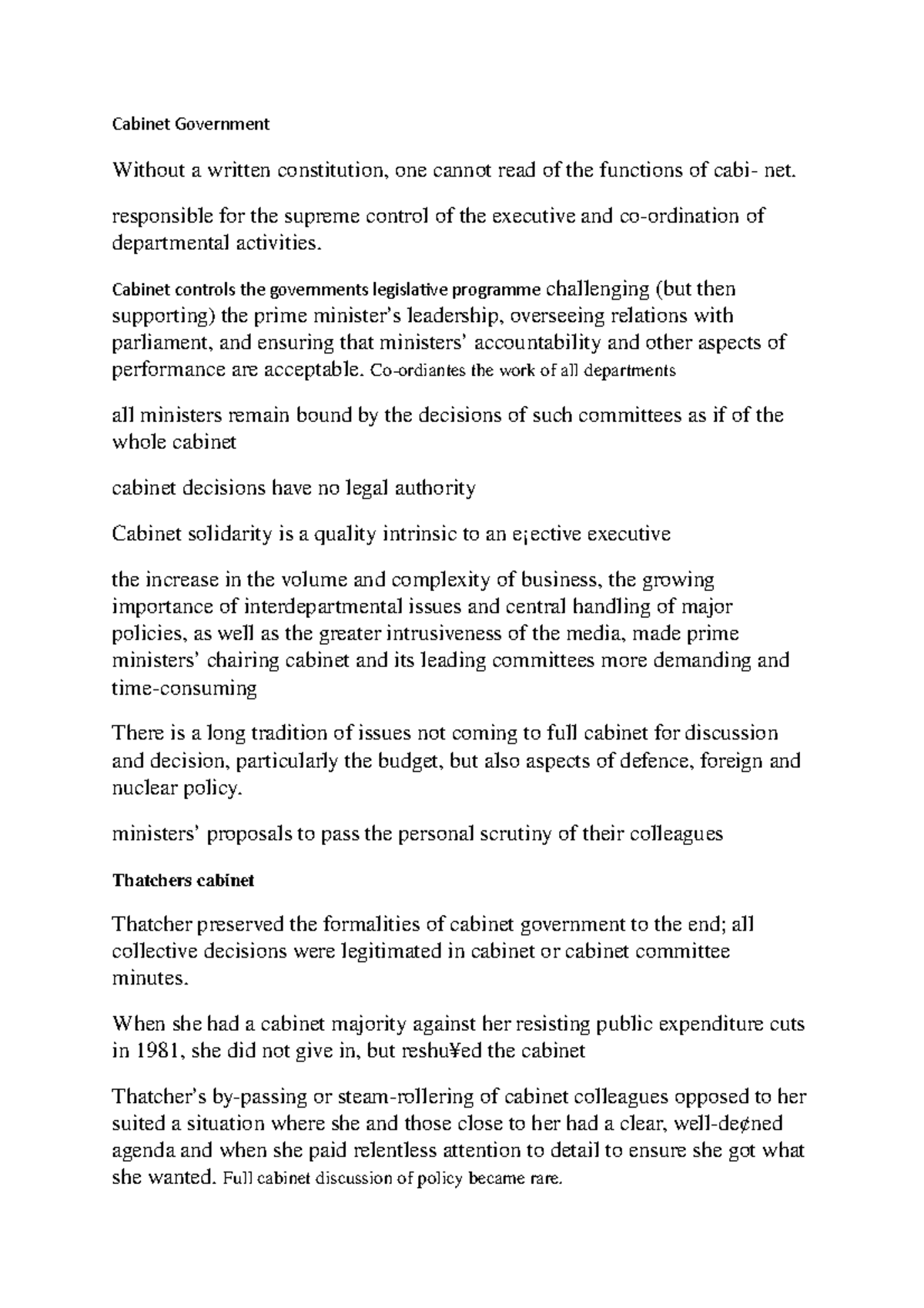 Government Lecture notes 6 Government Without a