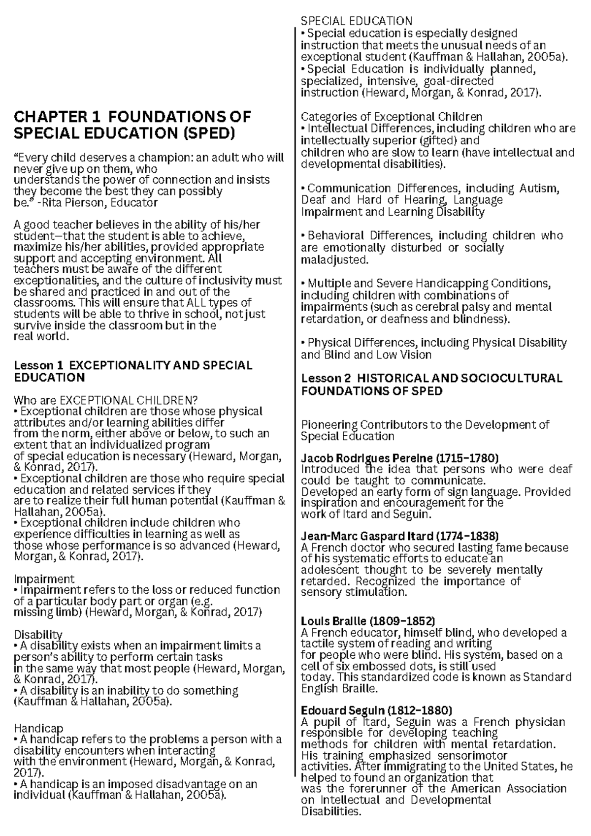 Foundation OF Special AND Inclusive Education - CHAPTER 1 FOUNDATIONS ...