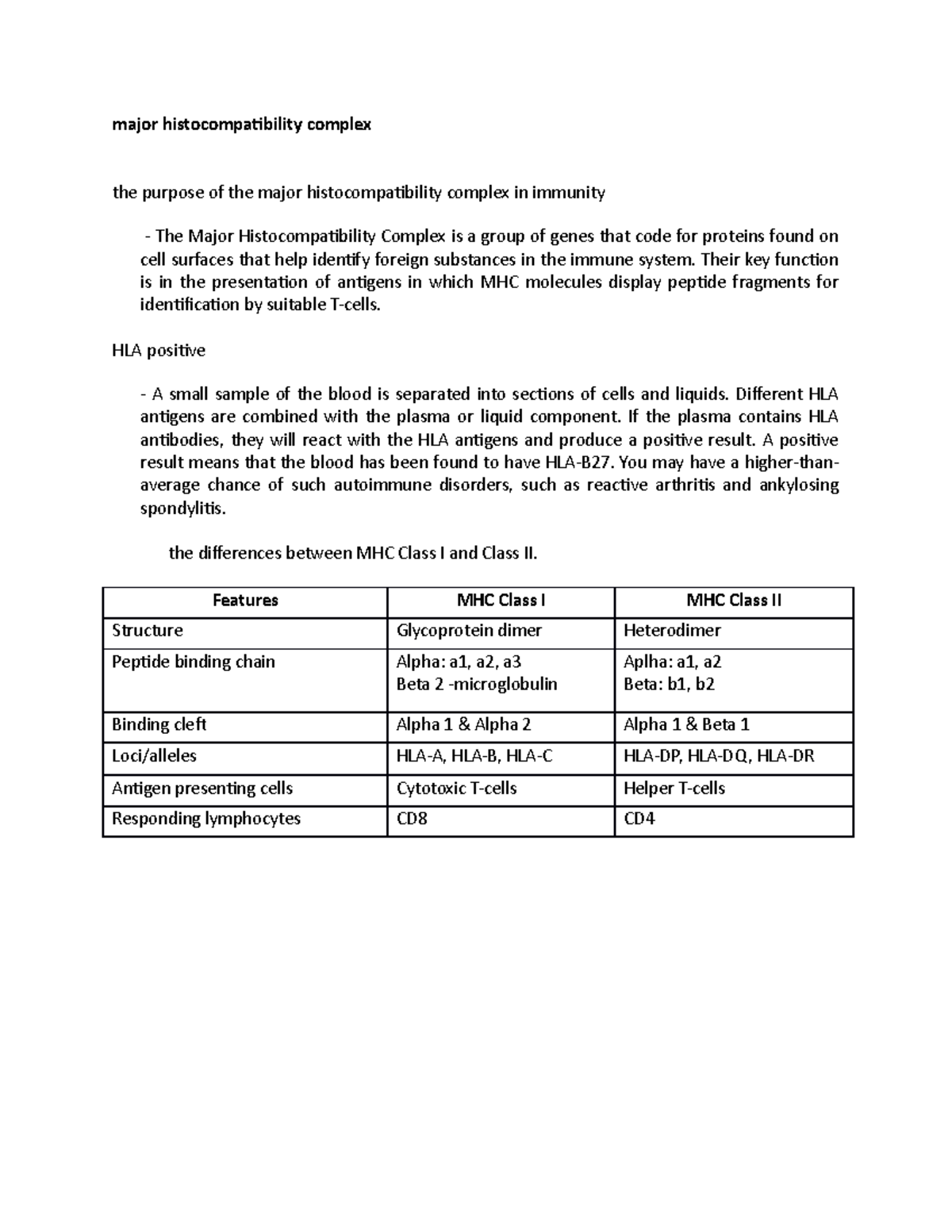 Major complex Their key function is in the