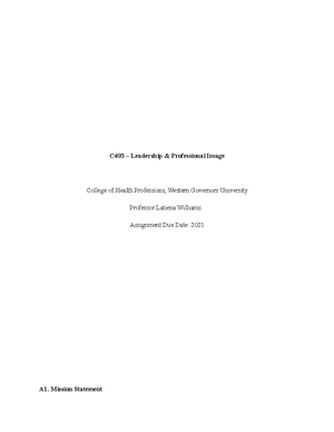 D218 - Task 2 - APPROVED D218 TASK 2 - Task 2 Introduction B ...