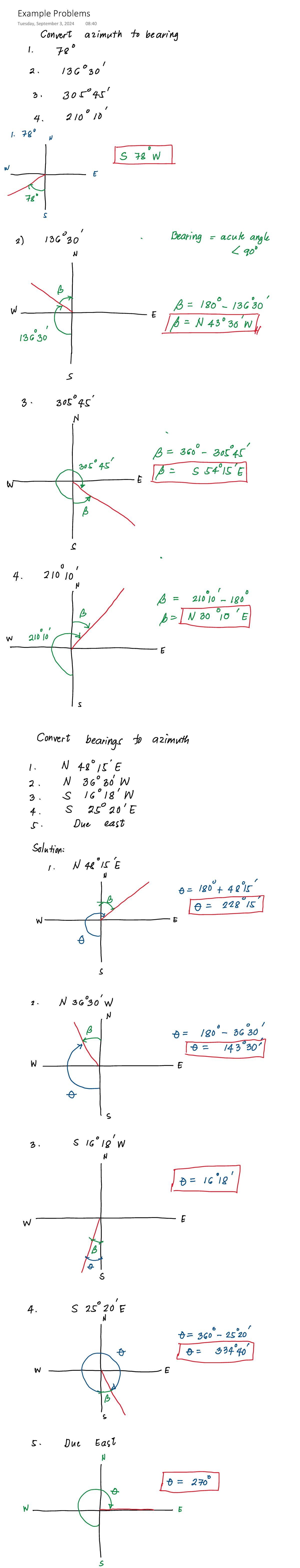 Example-Problems - sample problems on surveying - Institute of Teacher ...