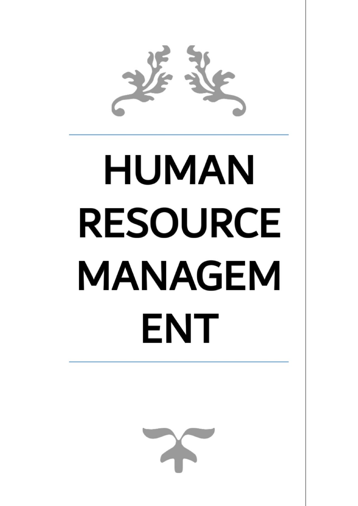 assignment human resource management pdf