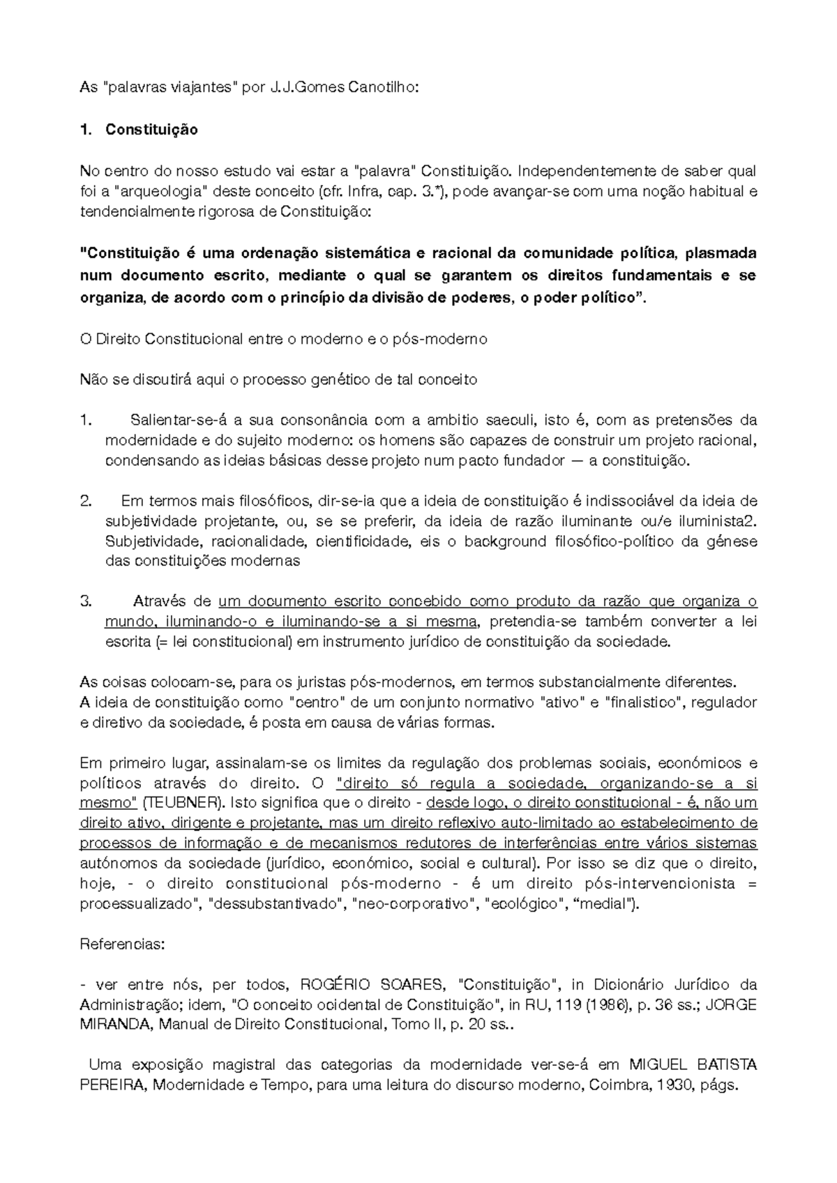 As palavras viajantes por J-J-Gomes Canotilho - As "palavras viajantes ...