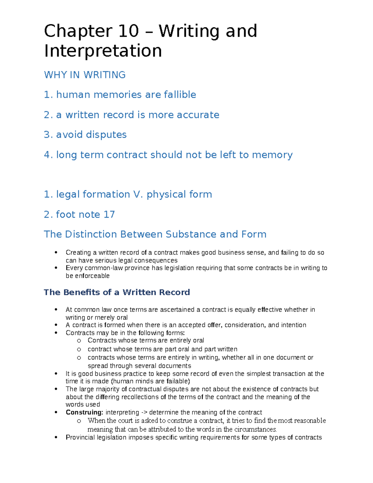 Chapter 10 - textbook notes - Chapter 10 – Writing and Interpretation ...