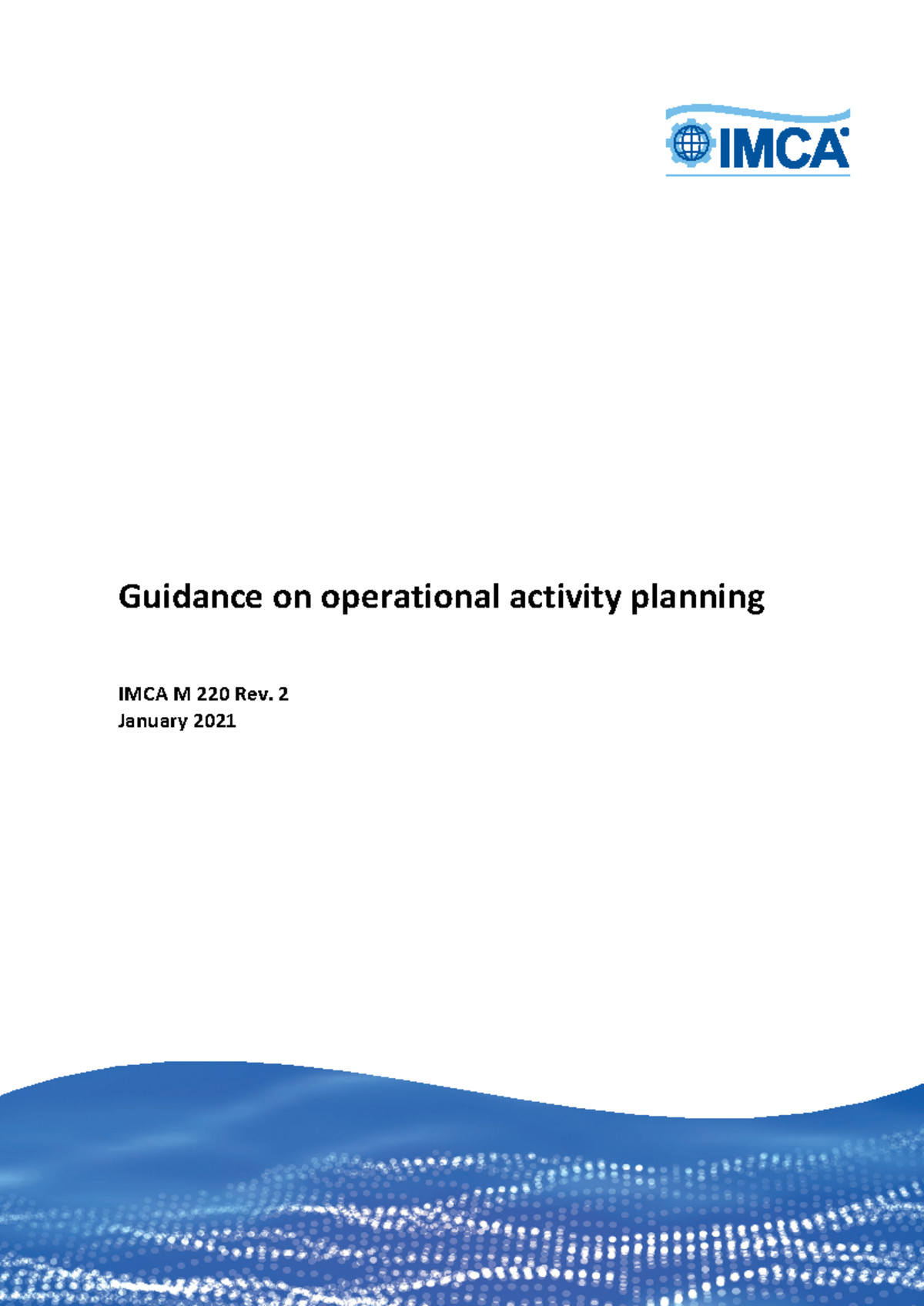 IMCA M220 - notes - Guidance on operational activity planning IMCA M ...