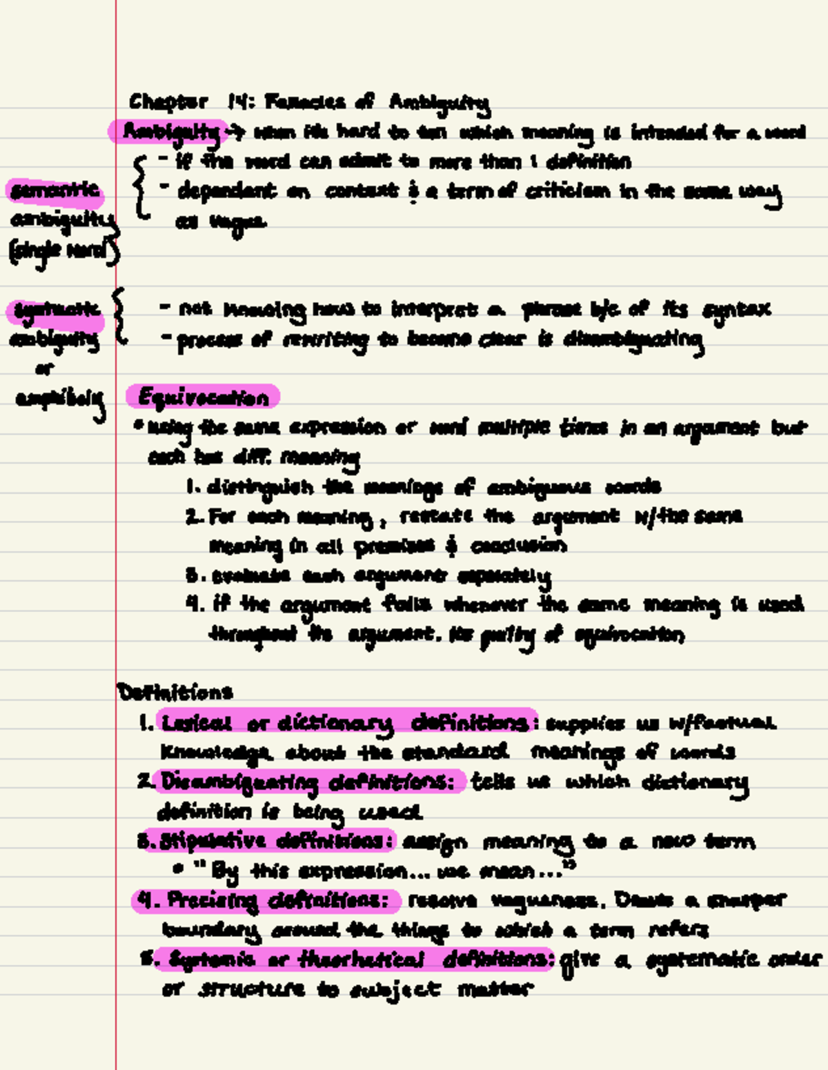 Notes 2 - Fallacies of ambiguityFallacies of ambiguity - Chapter 14 ...