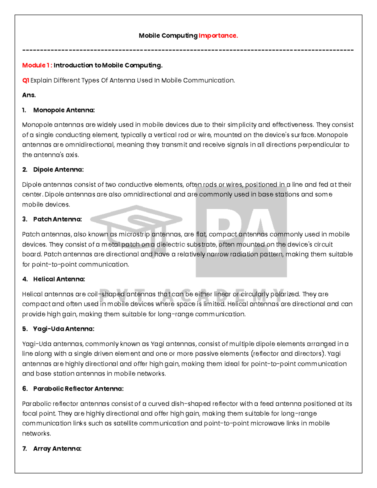 MC - nores - Mobile Computing Importance. Module 1 : Introduction to ...