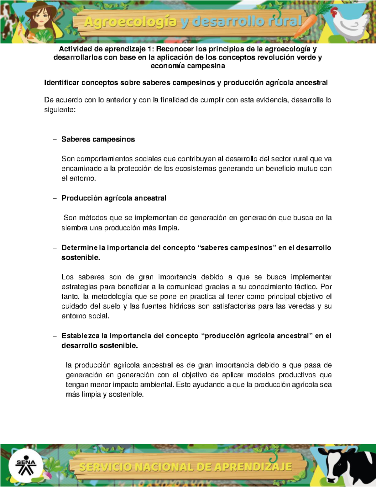 Evidencia Cuadro Comparativo Identificar Conceptos Saberes Campesinos 