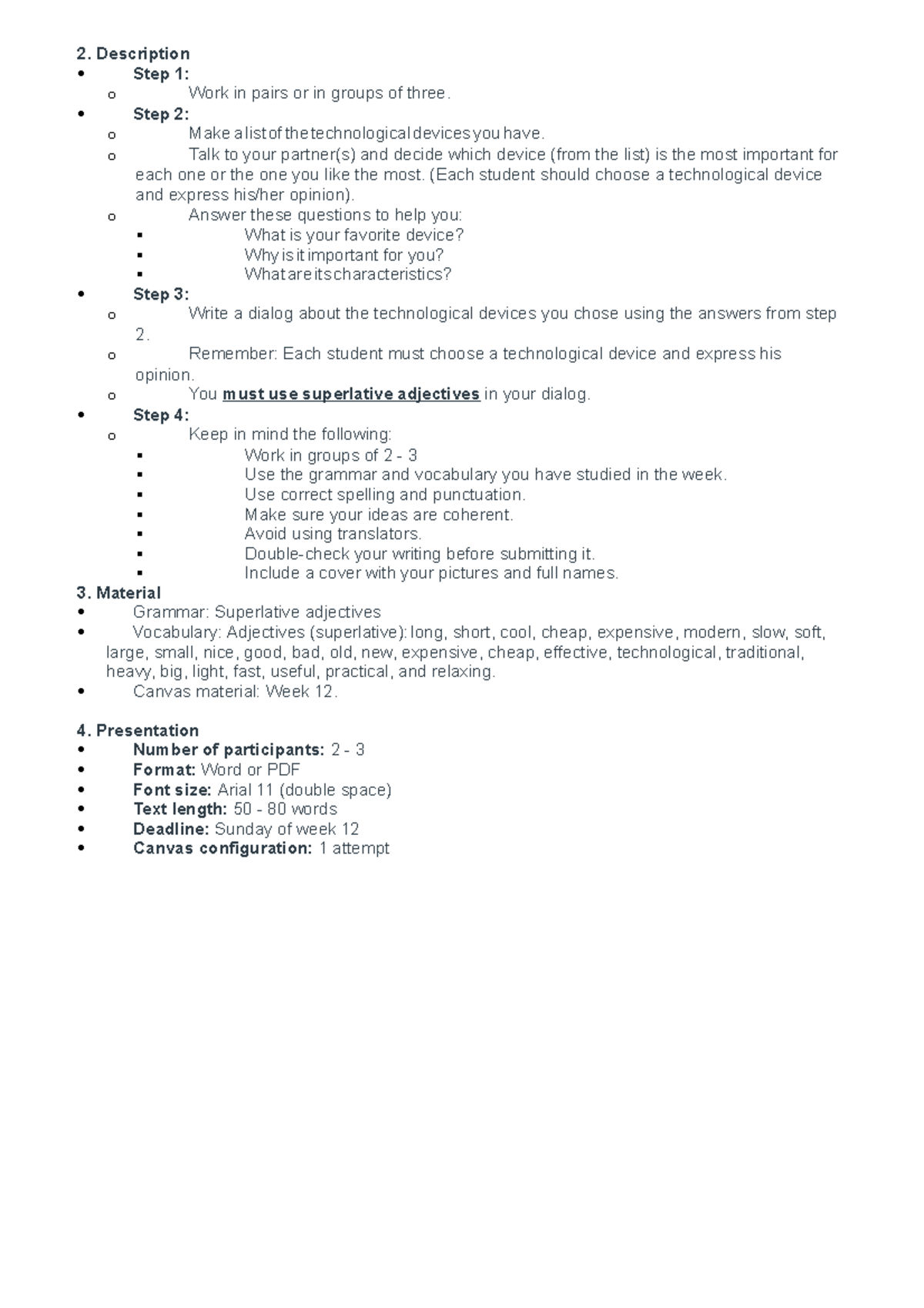 ciudadania y etica - 2. Description Step 1: o Work in pairs or in ...