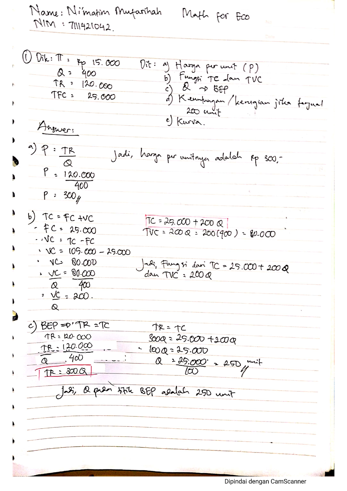 Penerapan Matematika Ekonomi - Studocu