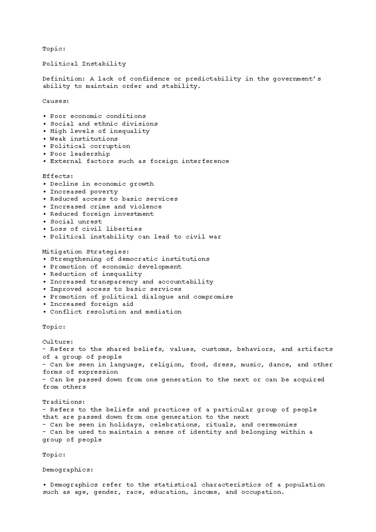 Prof. Ganduri - FIN 589 #3 - Topic: Political Instability Definition: A ...