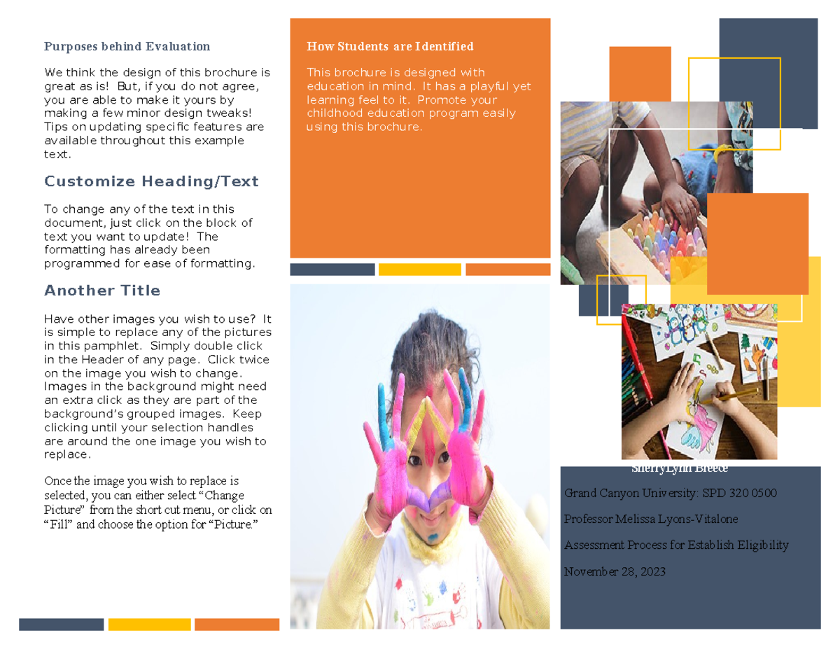 SPD 320 0500 Assessment and Eligibility in Special Education Topic 1 ...