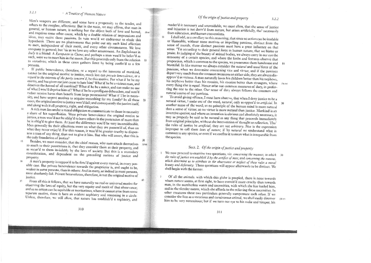 Hume Treatise summaries LAWS2204 StuDocu