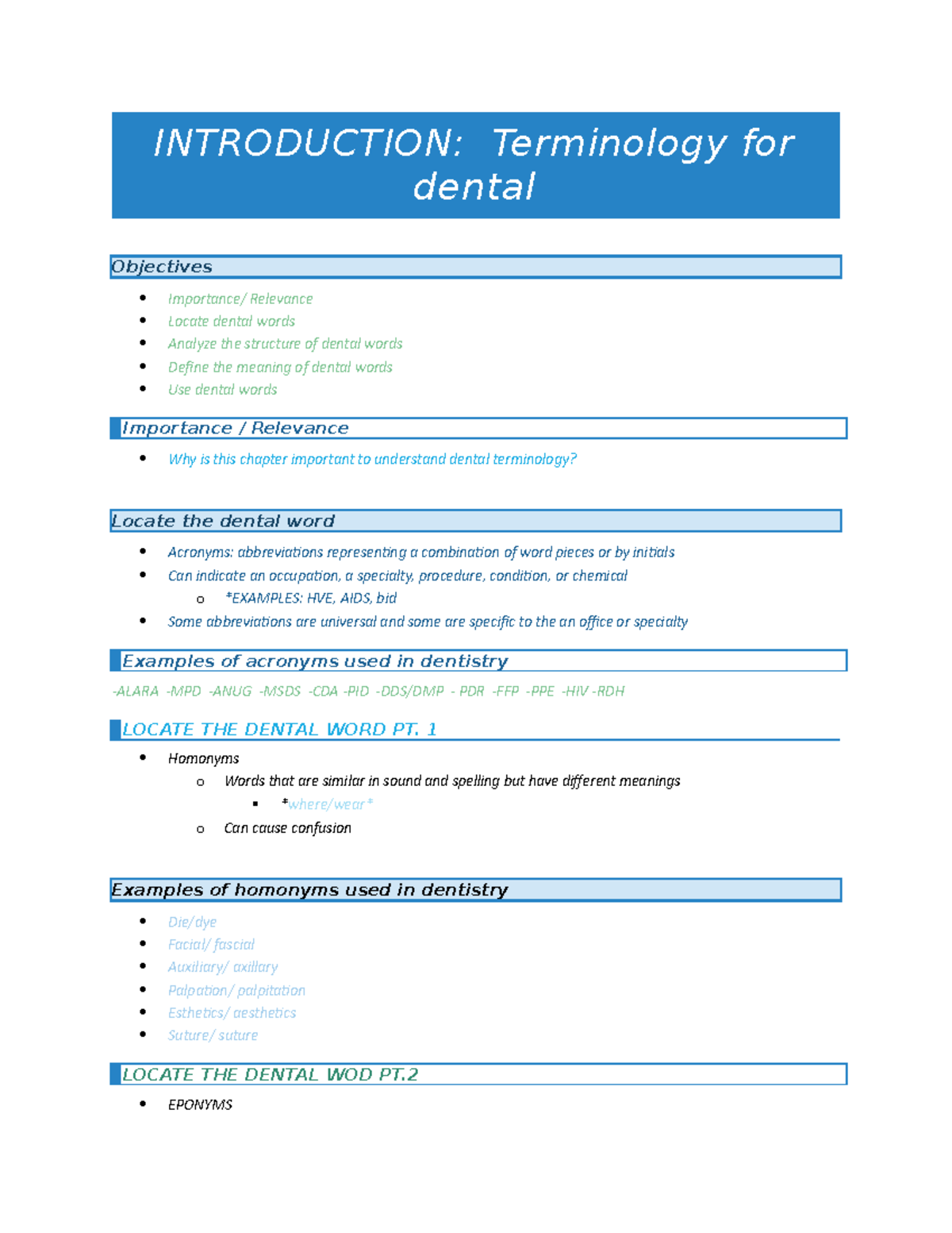 Dental Abbreviations Terminology Diagrams Dental Clin vrogue.co