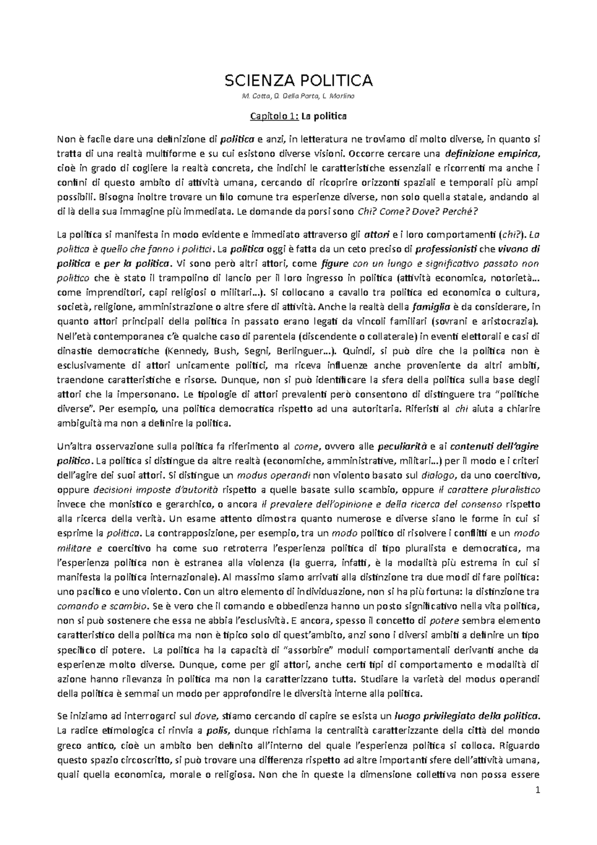 Scienza Politica, Cotta - SCIENZA POLITICA M. Cota, D. Della Porta, L ...