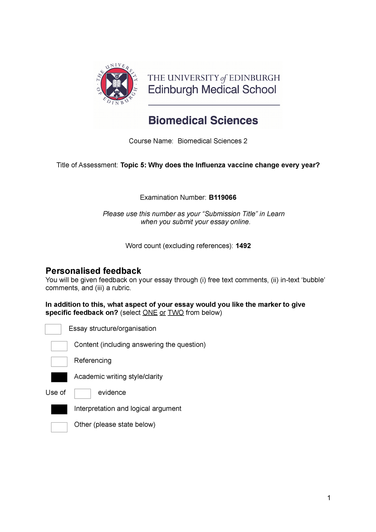 biomedical science essay competition