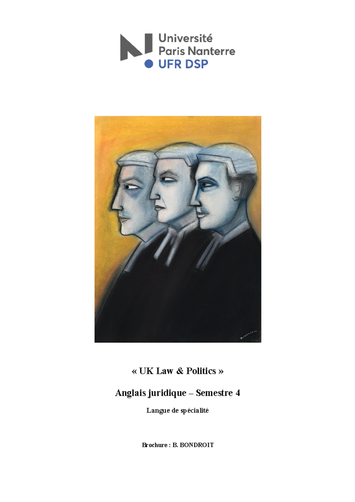 Brochure - Cours - « UK Law & Politics » Anglais Juridique – Semestre 4 ...