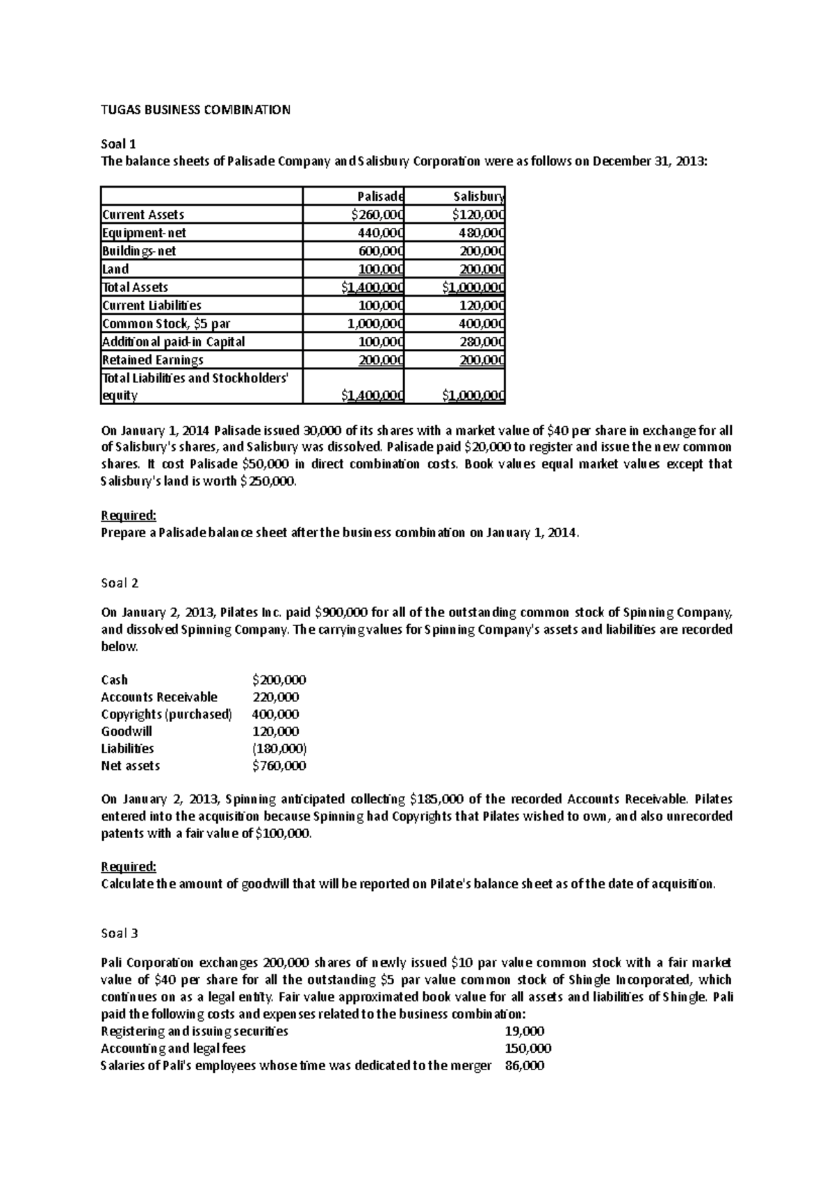 Tugas Business Combination Minggu 10 (2) - TUGAS BUSINESS COMBINATION ...