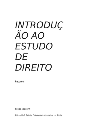 Introducao Ao Estudo Do Direito I II 2018 19 - Introdução Ao Estudo Do ...