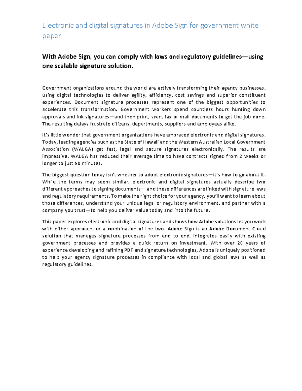 Adobe Sign White Paper - note - Electronic and digital signatures in ...