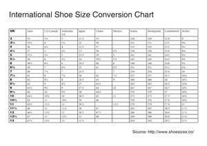 International Shoe Size Chart Kind Of Text, Text, Shoe Size, 51% OFF