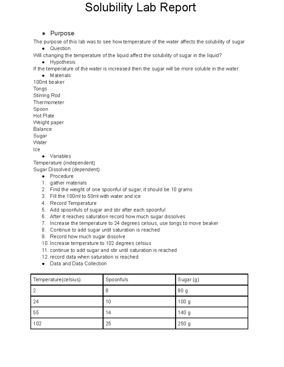 Solubility Lab Report Lecture notes 1,37 Solubility Lab Report