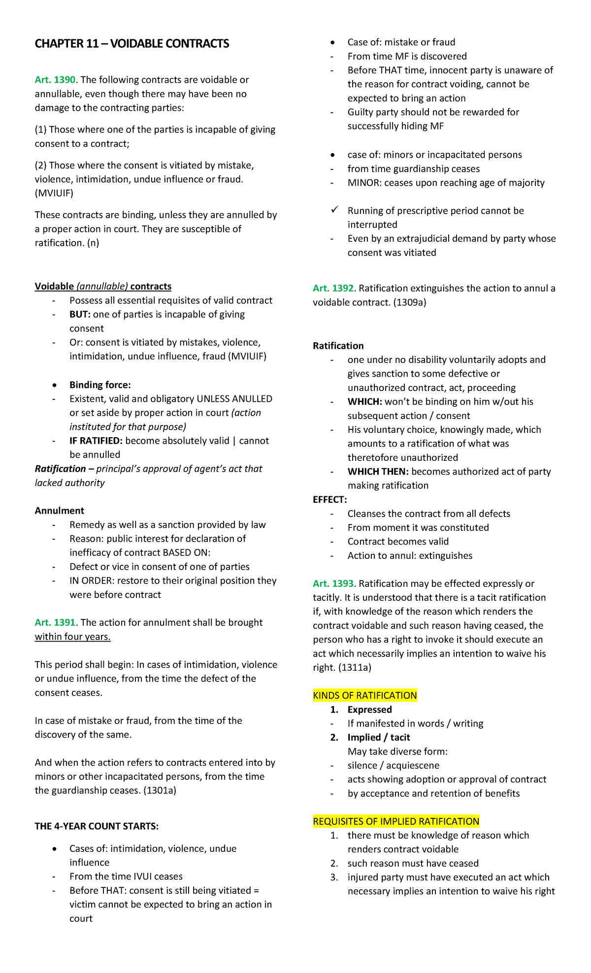 Chapter 11 - Voidable Contracts - Management Accounting - PUP - Studocu